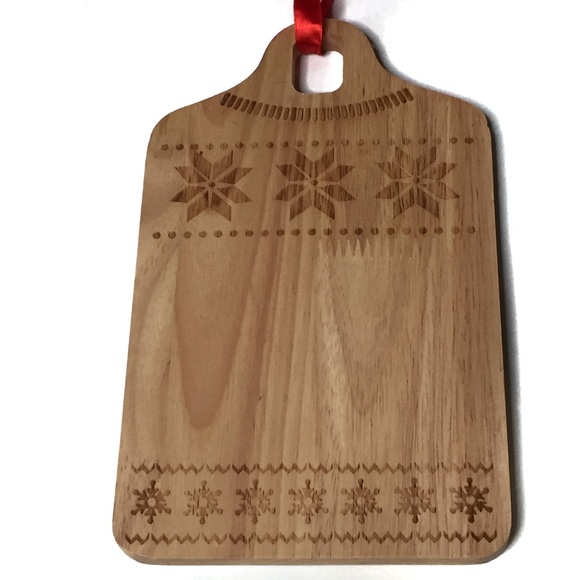 Cheese Cutting Board and Mitten Spreader Small Wooden DEI Nordic Sweater Pattern - Picture 6 of 10